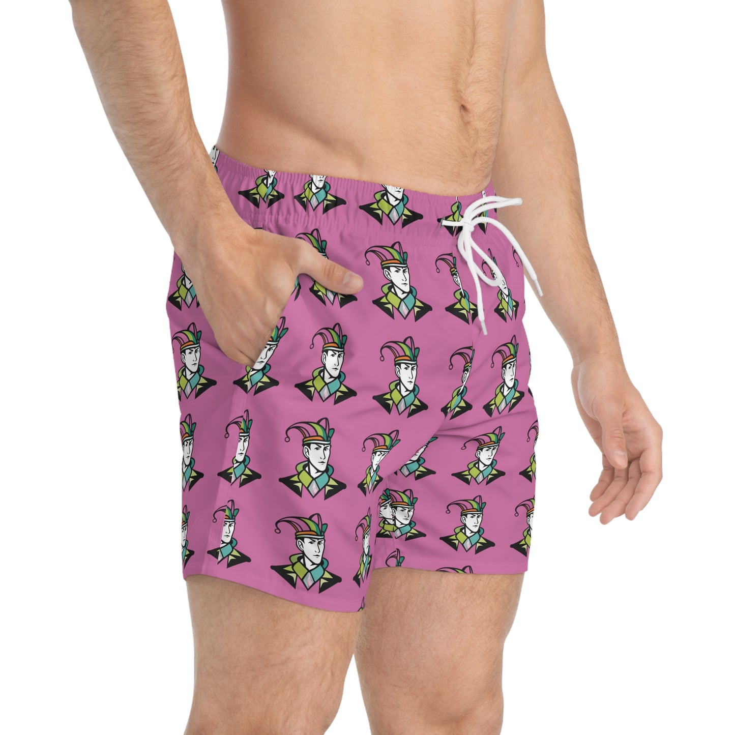 PEACOCKING Swim Trunks (AOP)