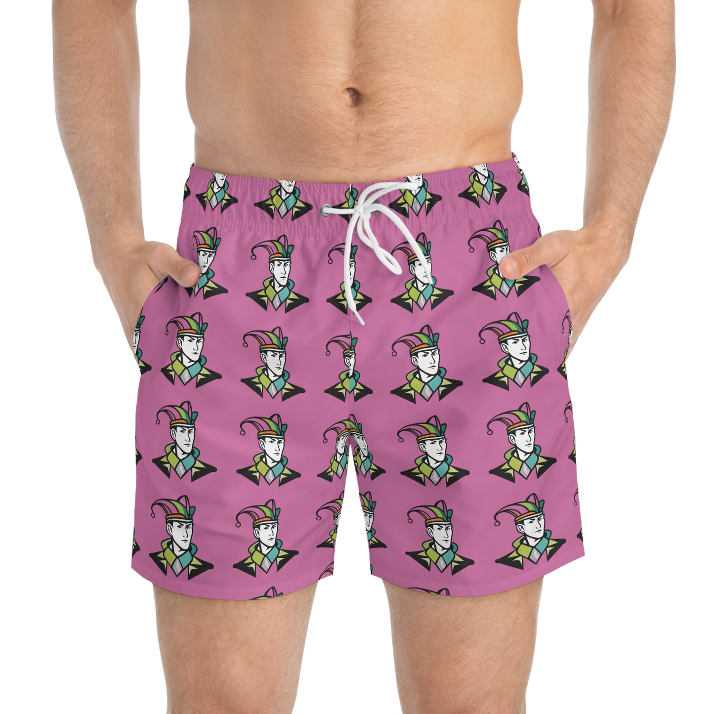 PEACOCKING Swim Trunks (AOP)